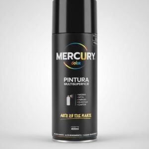 Spray de pintura marca Mercury color negro
