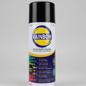 Spray de pintura marca RainBow color negro